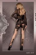 Miniatyrbillede 2 af 3: Ballerina 419 Hold Ups Nero (Black) / Skin