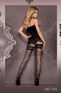 Miniatyrbillede 2 af 3: Ballerina 416 Hold Ups Nero (Black) / Blue