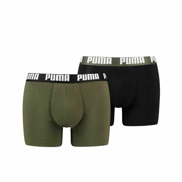 Boxershorts for menn Puma Svart Grønn 2 Deler - S