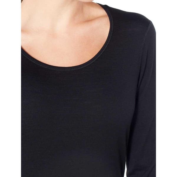 Icebreaker Baselag 200 Oasis Scoop Merino Sort S Kvinde