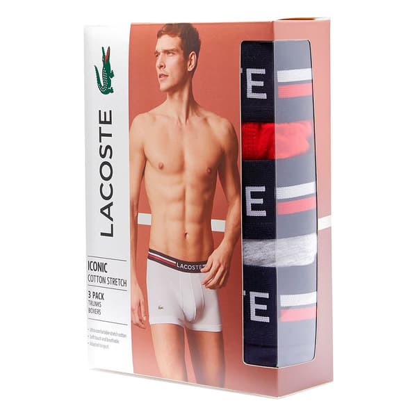 Lacoste Slip 3 Enheder Rød,Hvid,Blå S Mand