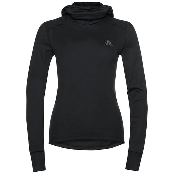 Odlo Langærmet Baselag Med Ansigtsmaske Active Warm Eco Sort XL Kvinde