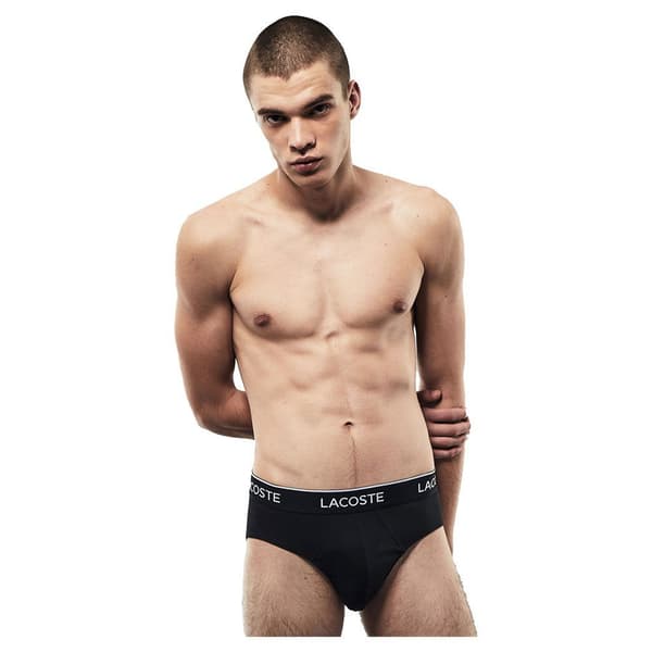 Lacoste Slip 3 Enheter Vit,Svart,Grå S Man
