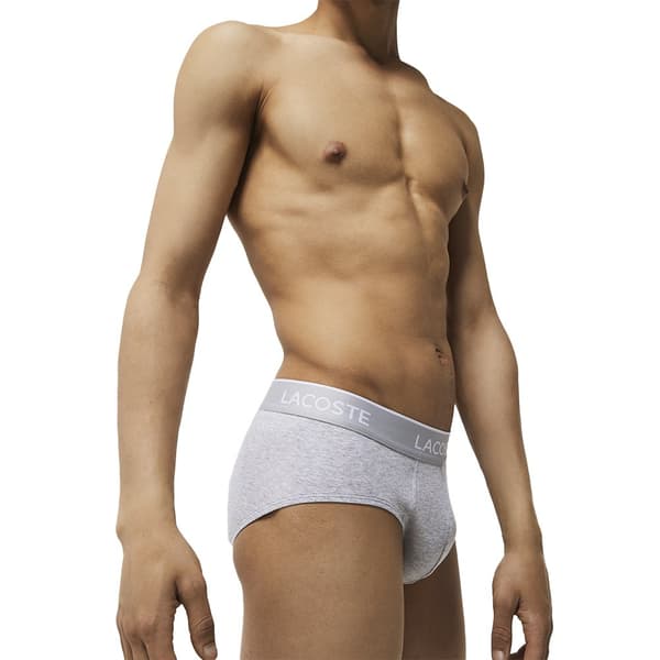 Lacoste Slip 3 Enheter Vit,Svart,Grå S Man