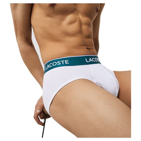 Lacoste Slip 3 Enheter Vit,Svart,Grå S Man