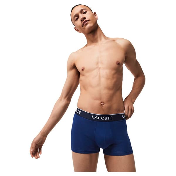 Lacoste Enkel Boxer 3 Enheter Röd,Blå S Man
