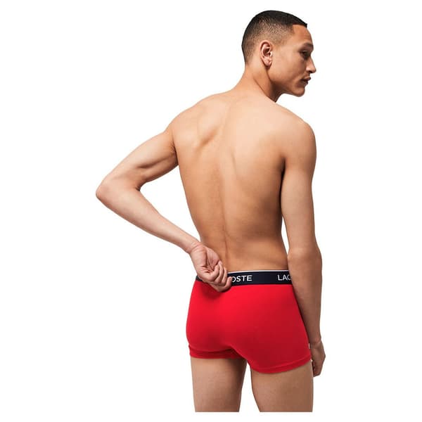 Lacoste Enkel Boxer 3 Enheter Röd,Blå S Man