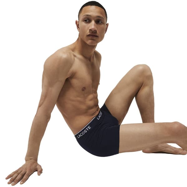 Lacoste Enkel Boxer 3 Enheter Röd,Blå S Man