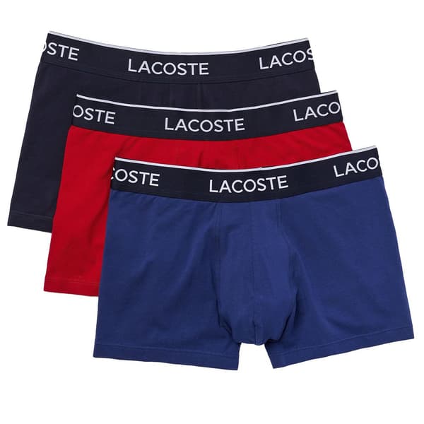Lacoste Almindeligt Boxer 3 Enheder Rød,Blå S Mand