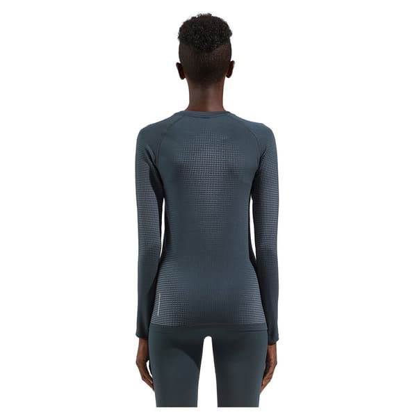 Odlo Top Crew Neck Performance Warm Eco Blå XS Kvinde