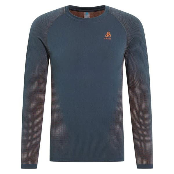 Odlo Top Crew Neck Performance Warm Eco Blå S Man