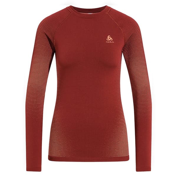 Odlo Top Crew Neck Performance Warm Eco Röd XS Kvinna