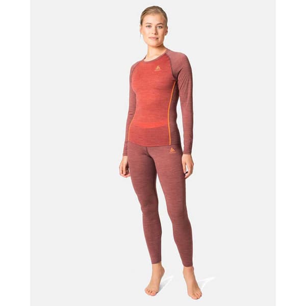 Odlo Langærmet Basislag Natural Performance Orange M Kvinde