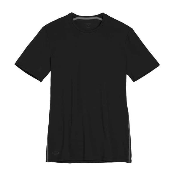 Icebreaker Lyhythihainen Pohjakerros Anatomica Crew Merino Musta L Mies