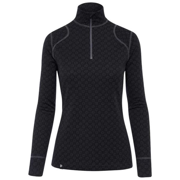 Thermowave Langærmet Basislag Merino Xtreme Zip Sort L Kvinde