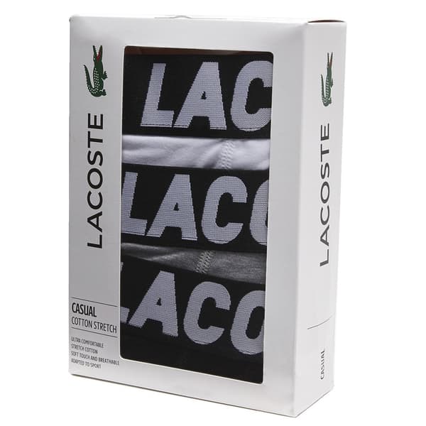 Lacoste Nyrkkeilijä 5h2083-00 3 Yksiköitä Valkoinen,Musta,Harmaa S Mies