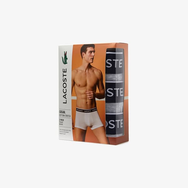 Lacoste Boxare Casual 3 Enheter Grå S Man