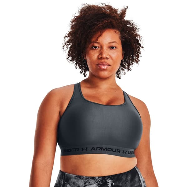 Under Armour Top Medium Support Crossback Grå XS Kvinna