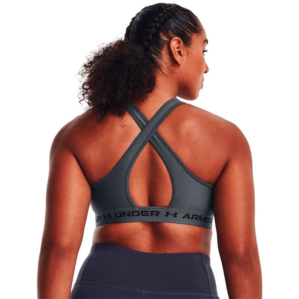 Under Armour Top Medium Support Crossback Grå XS Kvinna
