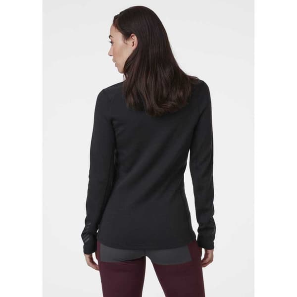 Helly Hansen Lifa Merino Midweight Crew Långärmad Baslager Svart XL Kvinna
