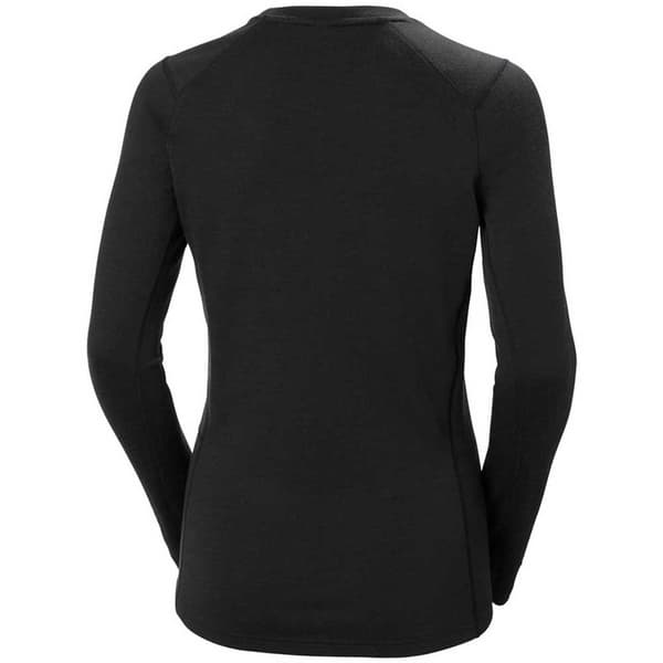 Helly Hansen Lifa Merino Midweight Crew Långärmad Baslager Svart XL Kvinna