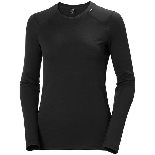 Helly Hansen Lifa Merino Midweight Crew Långärmad Baslager Svart XL Kvinna