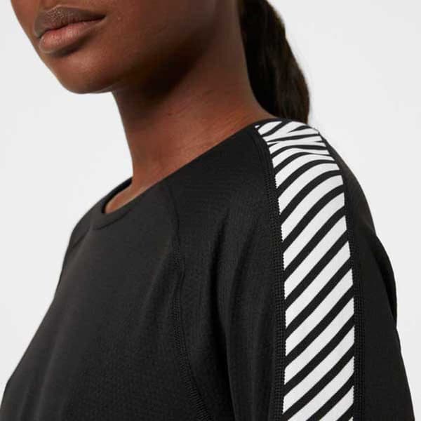 Helly Hansen Långärmad Basskikt Lifa Active Stripe Crew Svart M Kvinna