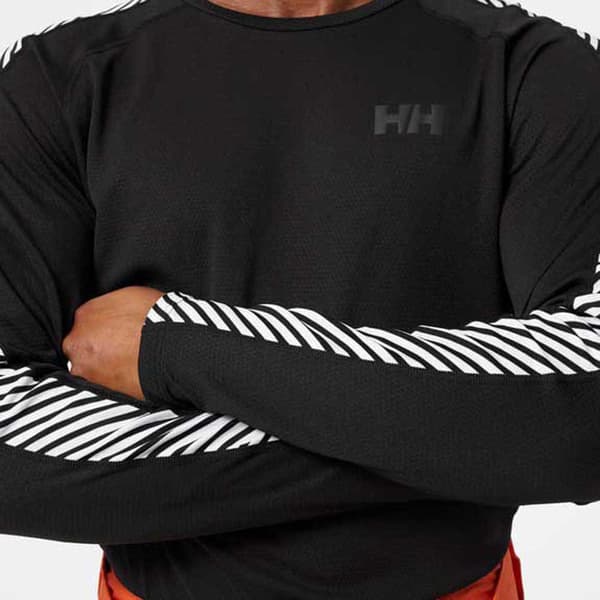 Helly Hansen Lifa Active Stripe Crew Langærmet Baselayer Sort S Mand