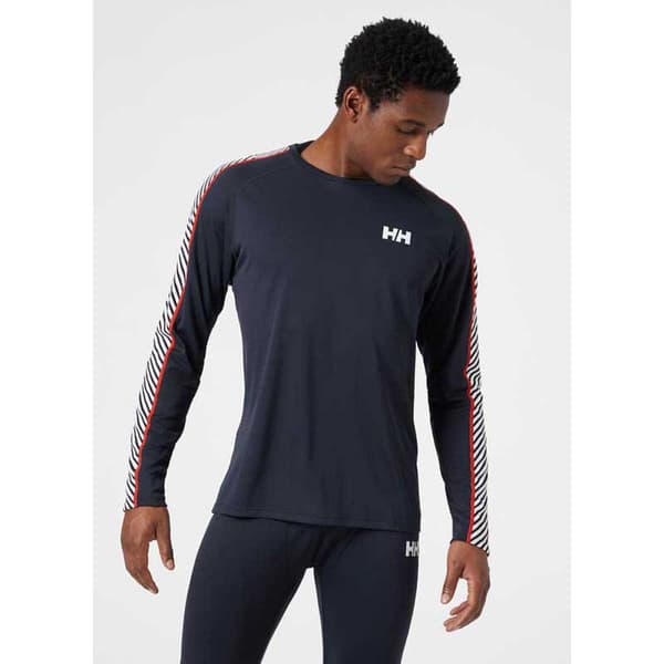 Helly Hansen Långärmad Basskikt Lifa Active Stripe Crew Svart M Man