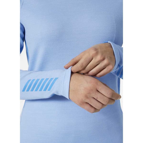 Helly Hansen Lifa Merino Midweight Crew Langærmet Baselayer Blå L Kvinde