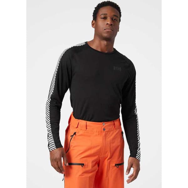 Helly Hansen Lifa Active Stripe Crew Langærmet Baselayer Sort XL Mand