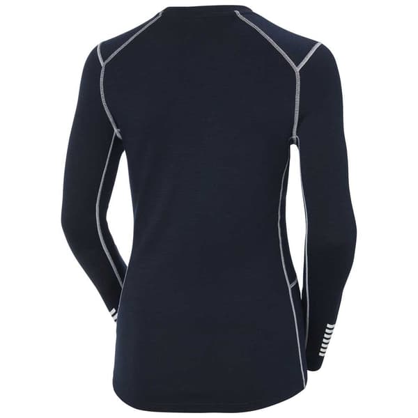 Helly Hansen Lifa Merino Midweight Crew Langærmet Baselayer Blå XL Kvinde
