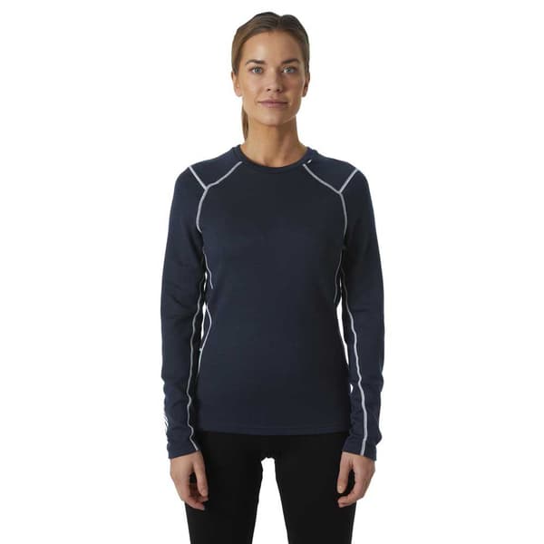 Helly Hansen Lifa Merino Midweight Crew Langærmet Baselayer Blå XL Kvinde
