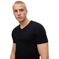 Miniatyrbillede 5 af 5: Boss Kort Ærme Basislag V Neck Classic 3 Enheder Sort XL Mand