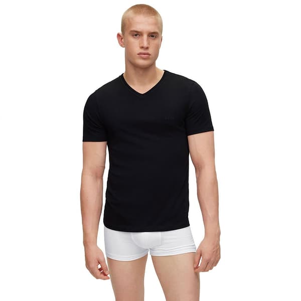 Boss Kort Ærme Basislag V Neck Classic 3 Enheder Sort XL Mand