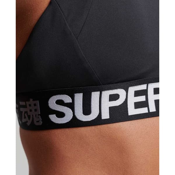 Superdry Sport-bh Train Branded Elastic Svart XS Kvinna