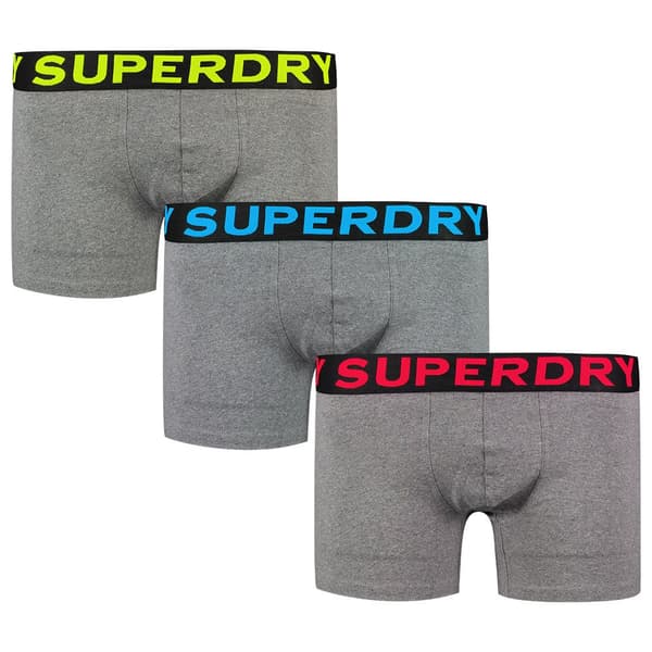 Superdry Boxare 3 Enheter Grå 2XL Man
