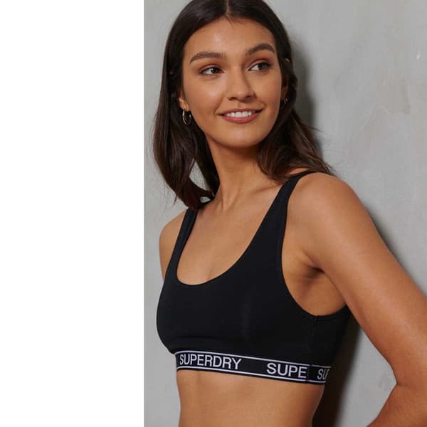 Superdry Cotton Grace Super Bh Organic 2 Enheter Vit,Svart M Kvinna