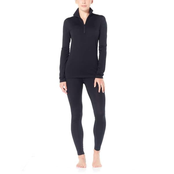 Icebreaker Baselag 200 Oasis Merino Sort XL Kvinde