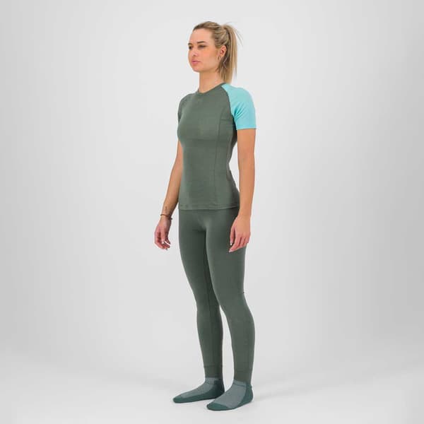 Karpos Kort Ærme Basislag Dinamico Merino 130 Grøn S Kvinde