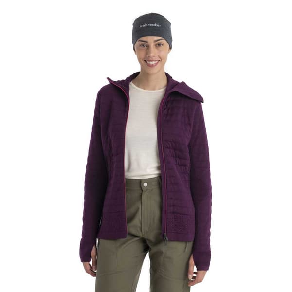 Icebreaker Långärmad Basskikt 200 Oasis Crewe Merino Beige XL Kvinna