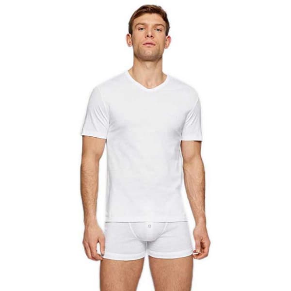 Boss Kort Ærme Basislag V Neck Classic 3 Enheder Hvid L Mand
