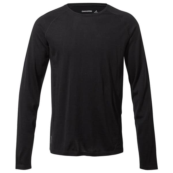 Craghoppers Långärmad Basskikt Merino Crew Svart M Man