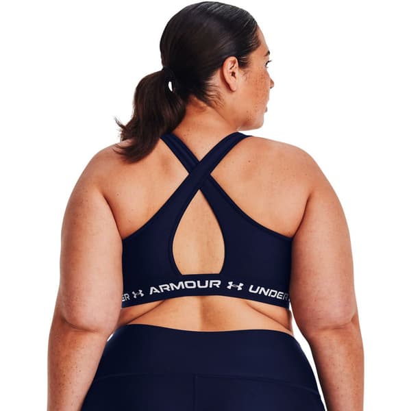 Under Armour Top Medium Support Crossback Blå S Kvinna