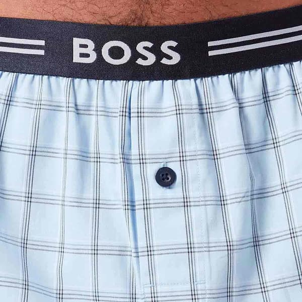 Boss Bokser Woven 10245450 3 Enheder Blå M Mand