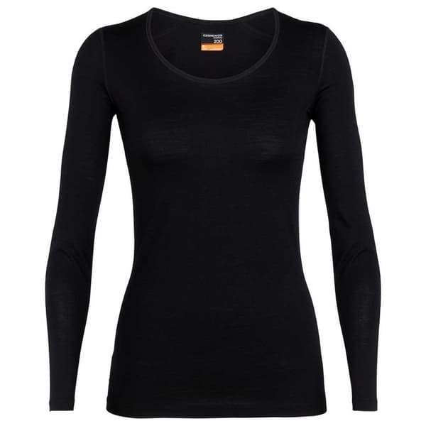 Icebreaker Pohjakerros 200 Oasis Scoop Merino Musta XS Nainen