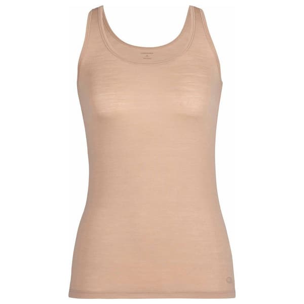 Icebreaker Ærmeløst Bundlag Siren Merino Beige L Kvinde