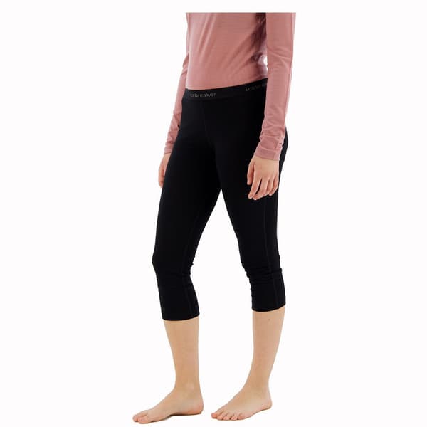 Icebreaker 200 Oasis Legless Merino 3/4 Leggingsit Musta XS Nainen