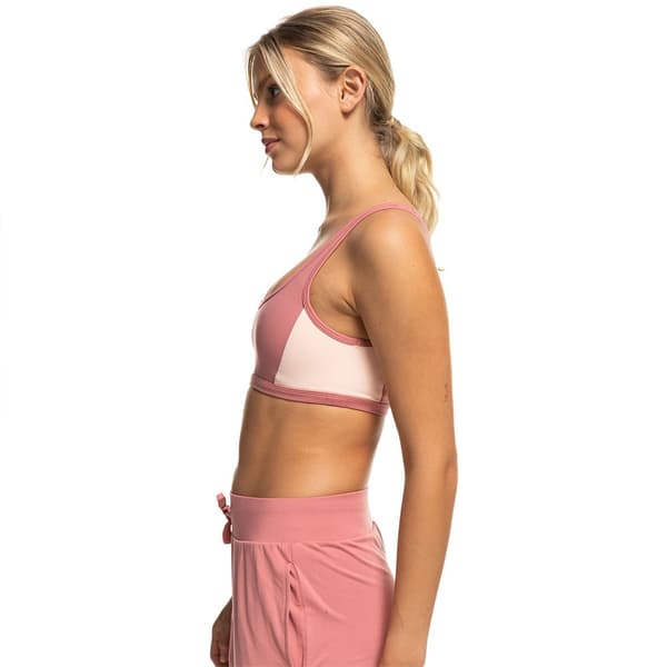 Roxy Sports-bh Heart Into It Colorblock Rosa M Kvinde
