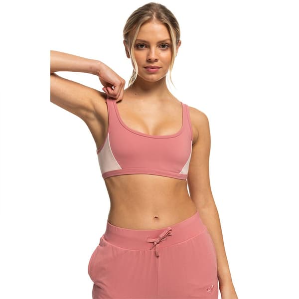 Roxy Sports-bh Heart Into It Colorblock Rosa M Kvinde